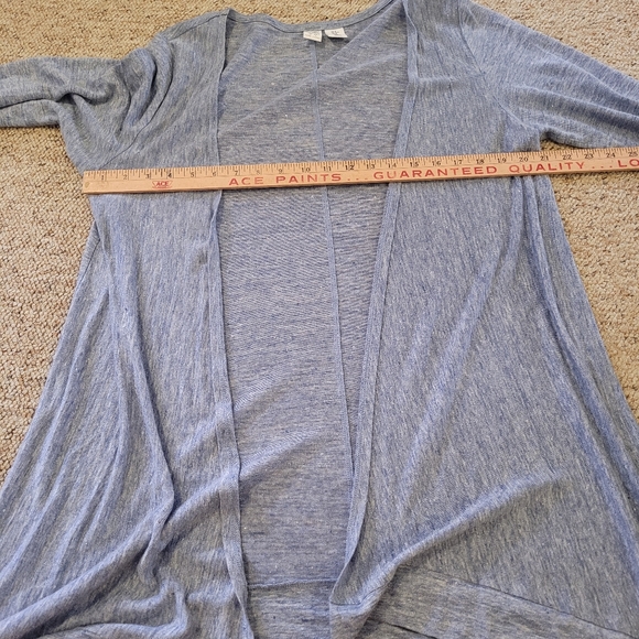 Artisan NY 100% Linen Open Front Lightweight Cardigan Blue - Picture 13 of 13